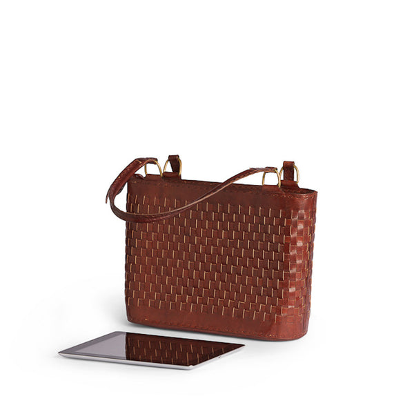 Woven Leather Crossbody Bag